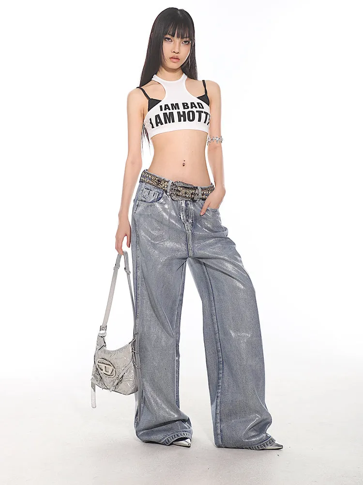 【24s Aug.】Vintage Silver Heavy Straight Jeans