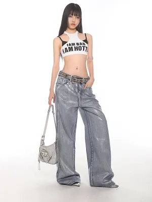 【24s Aug.】Vintage Silver Heavy Straight Jeans