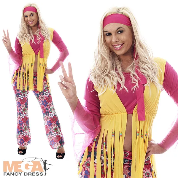 60s Hippie Woman Costume Flower Power Era Outfit
