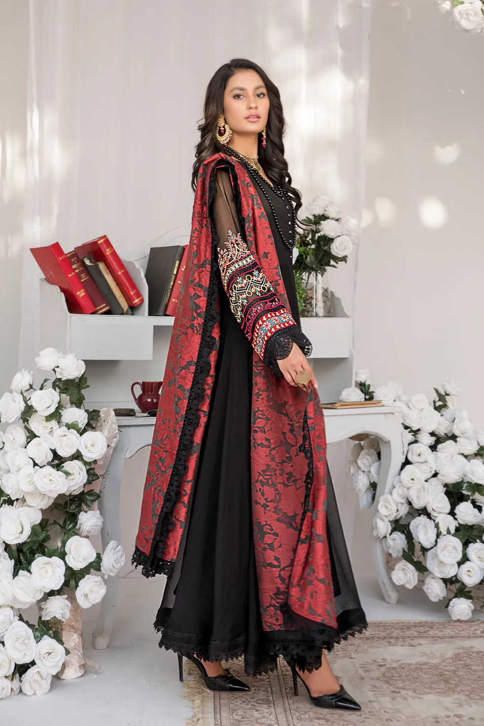 ALEEZAY FORMAL CHIFFON LONG FROCK 09