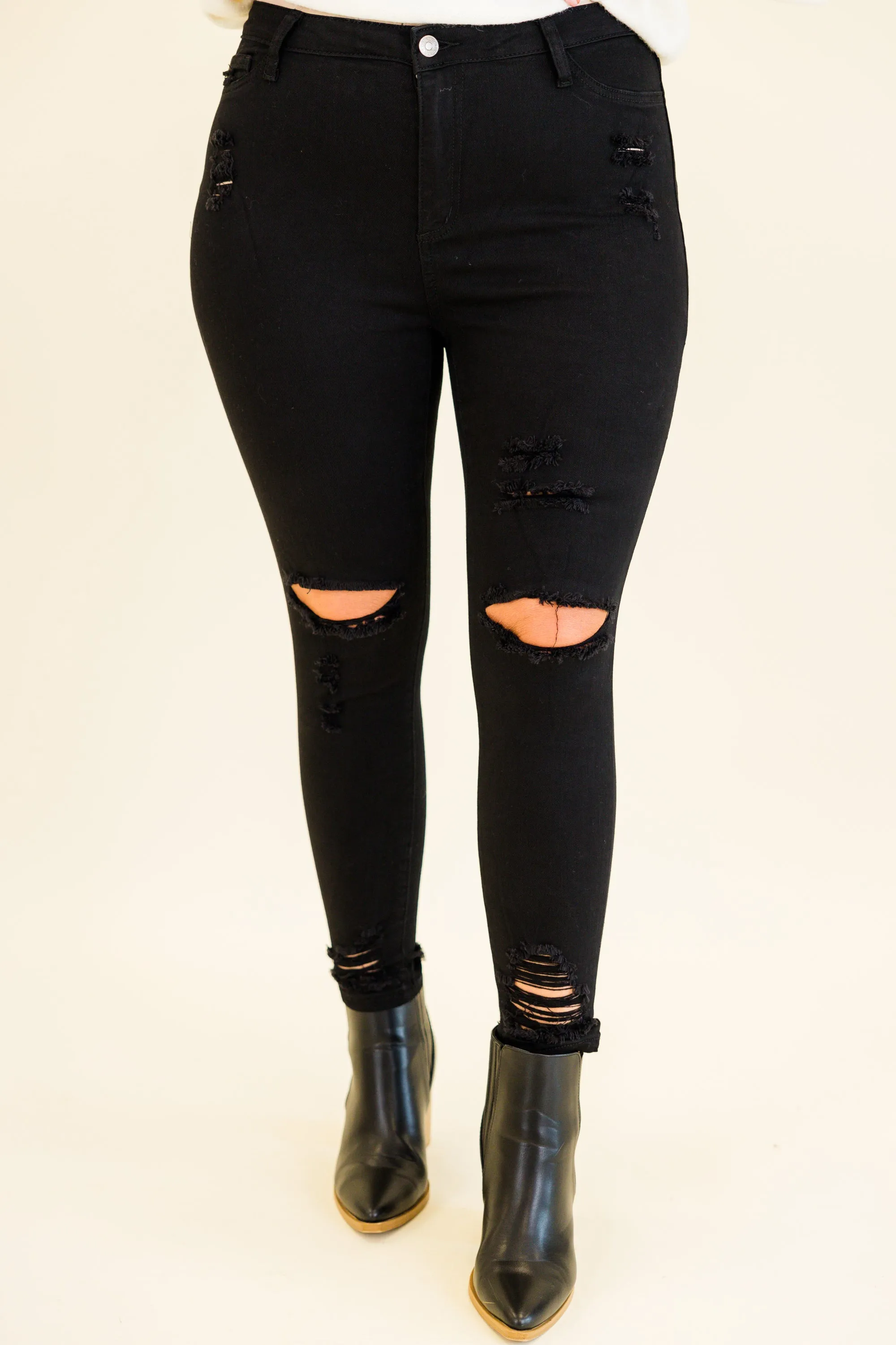 Blank Slate Skinny Jeans, Black