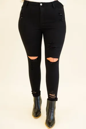 Blank Slate Skinny Jeans, Black