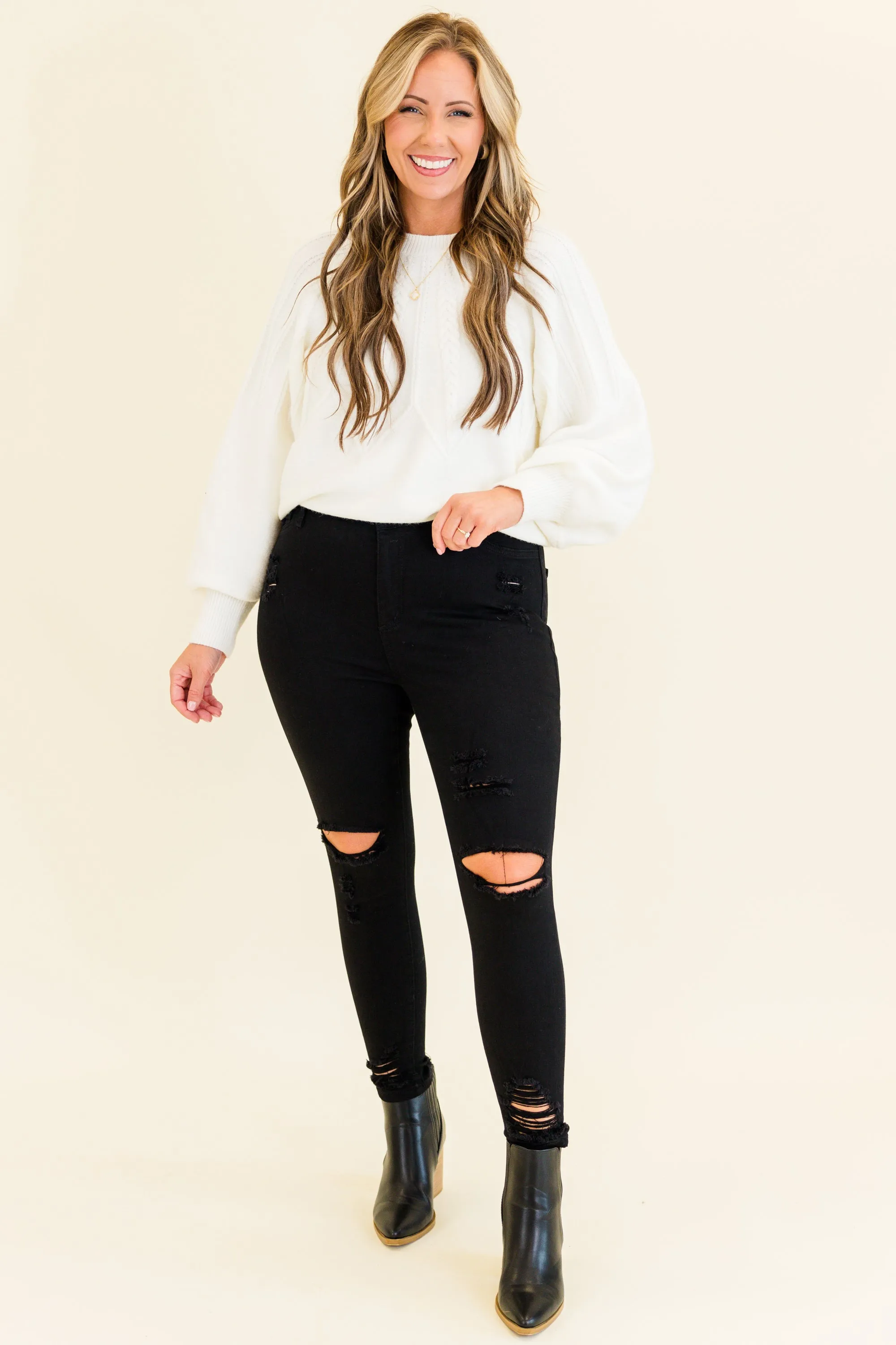 Blank Slate Skinny Jeans, Black