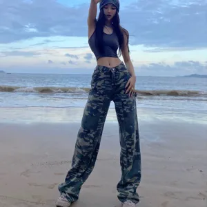 Camouflage Vintage Green Pants