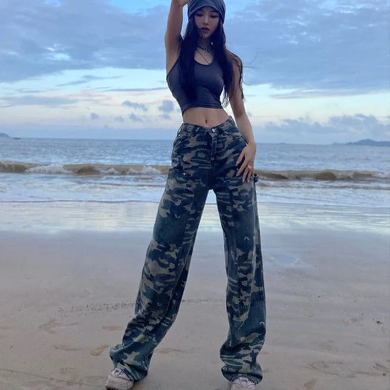 Camouflage Vintage Green Pants