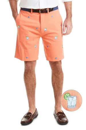 Castaway Cisco Short Stretch Twill Coral with Fin & Tonic