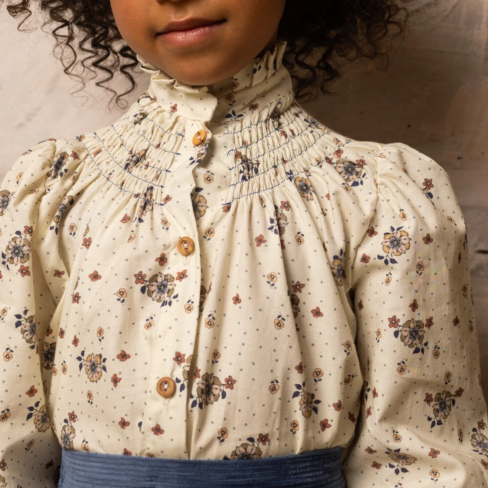 Chito Smocked Shirt by Birinit Petit