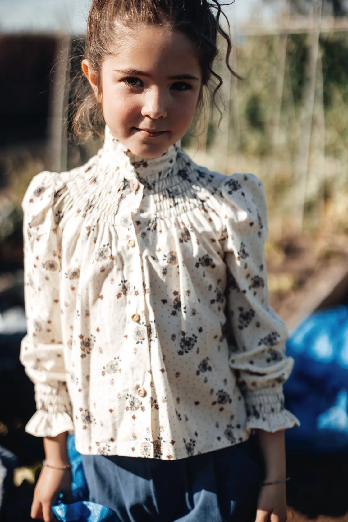 Chito Smocked Shirt by Birinit Petit