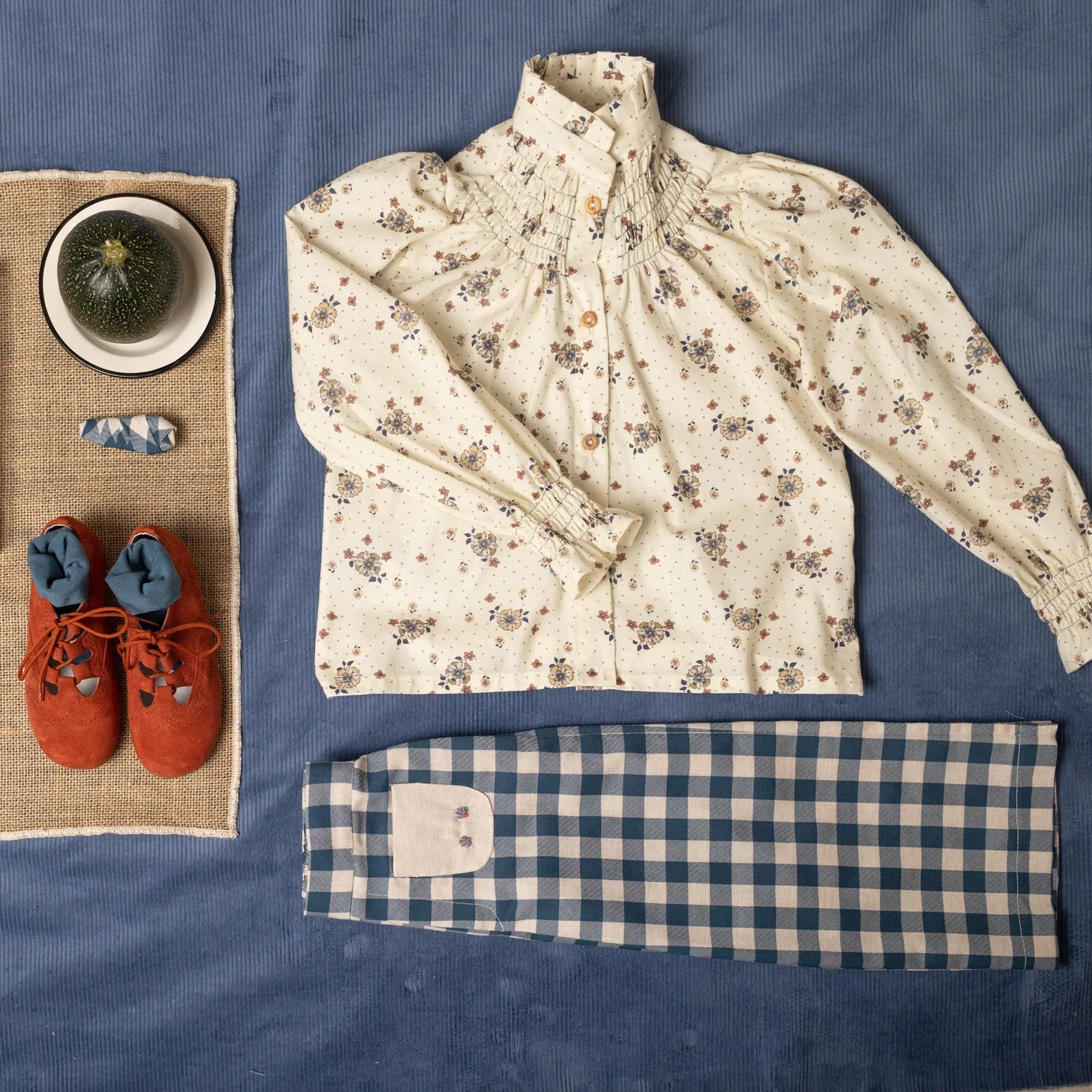 Chito Smocked Shirt by Birinit Petit