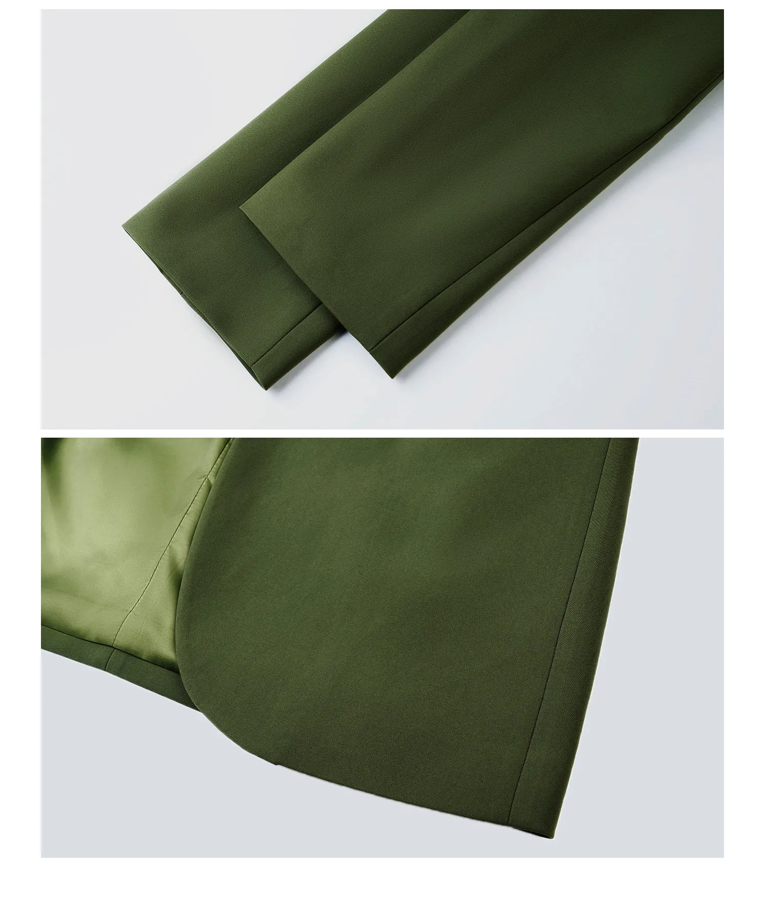 Collection of high-end, retro trousers, crafted with a drape high waist short suit set- Colo
