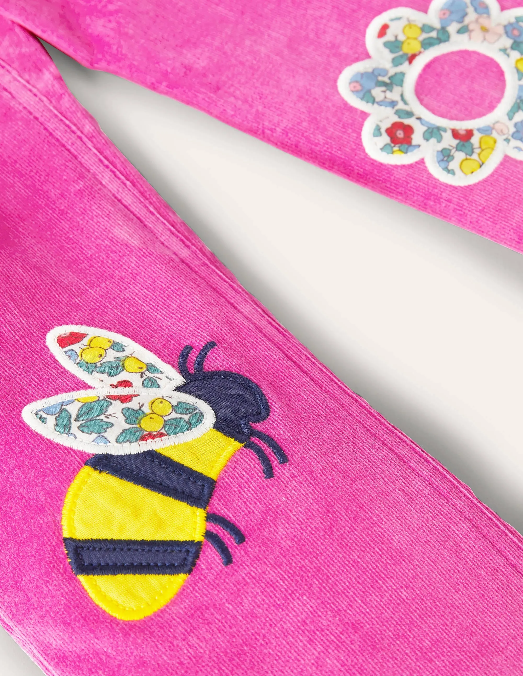 Cord Patch Trousers-Tickled Pink Bee