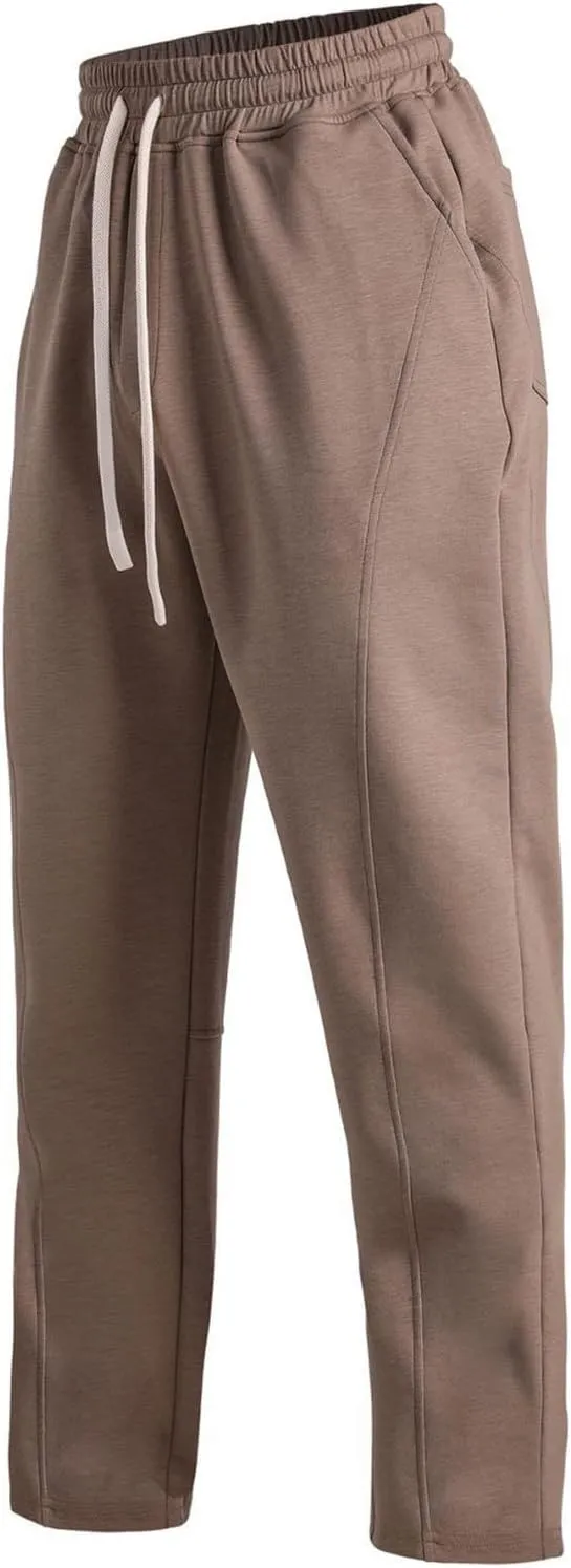 Cotton Lightweight Slim Fit Sweatpants for Men Elastic Waist Drawstring Quick Dry Breathable Pant Training Pants