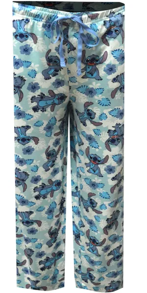 Disney's Lilo and Stitch Blue Hibiscus Ladies Lounge Pants