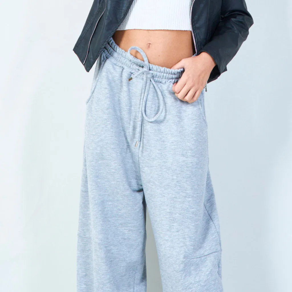 Drawstring jogger pants with elastic waistband wholesale