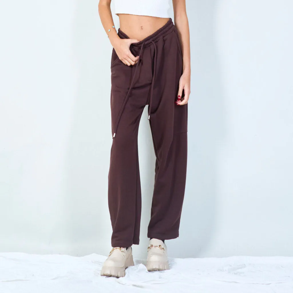 Drawstring jogger pants with elastic waistband wholesale