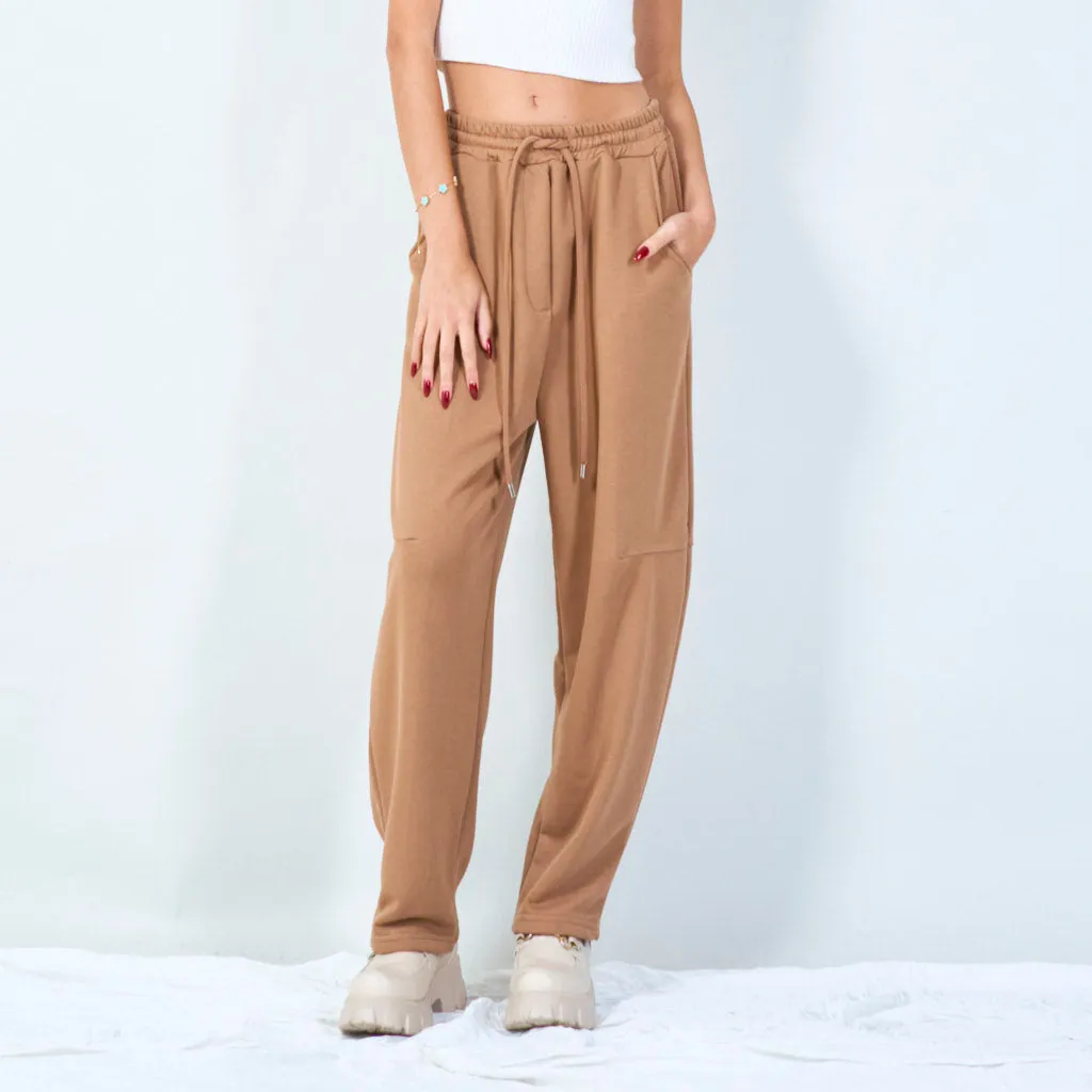 Drawstring jogger pants with elastic waistband wholesale