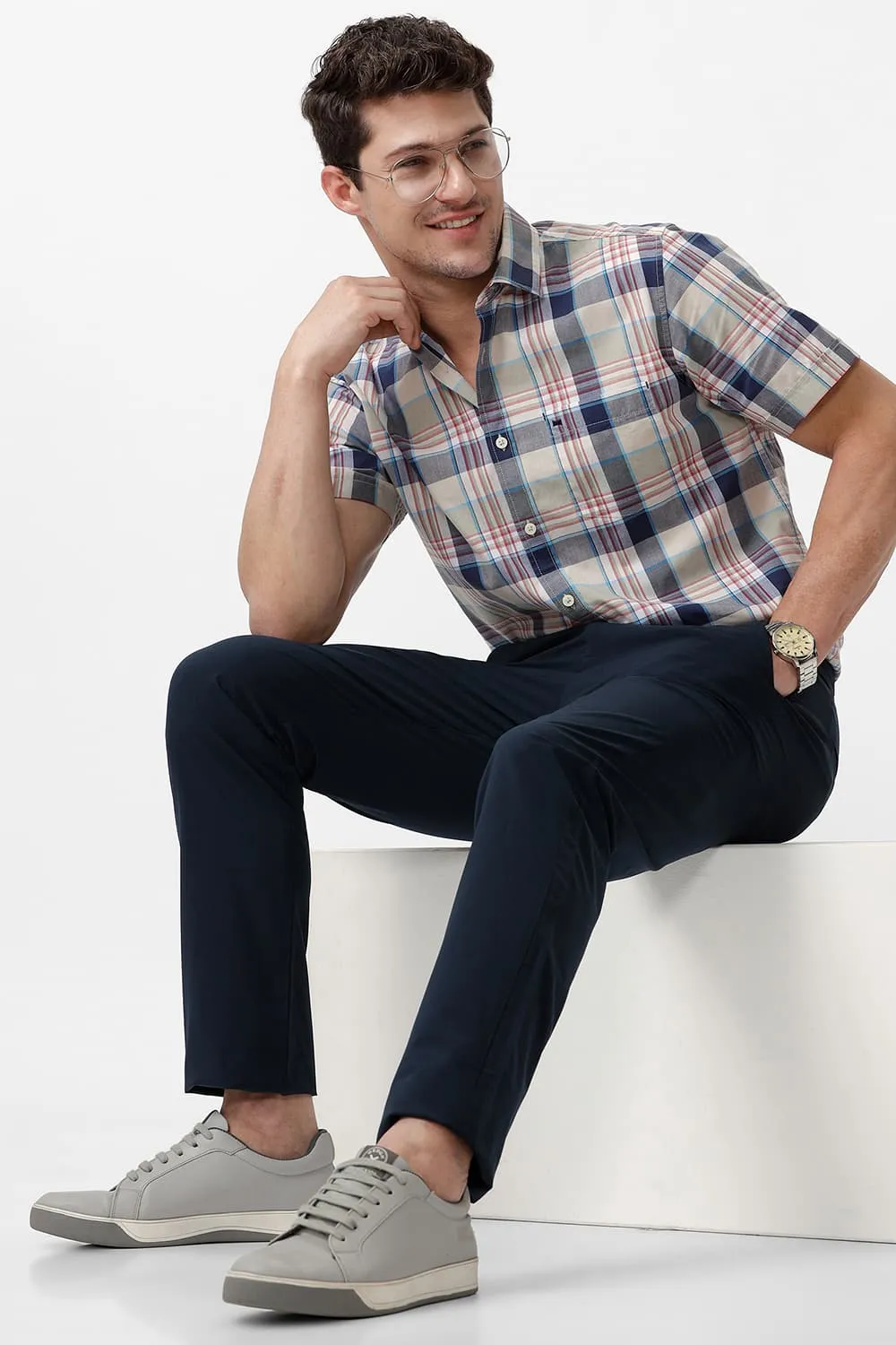 Drift Fit Polyester Stretch Dobby Trouser