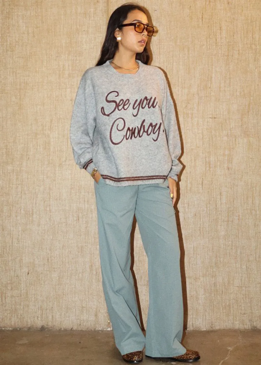 Easy Plaid Lounge Pants - Dusty Blue