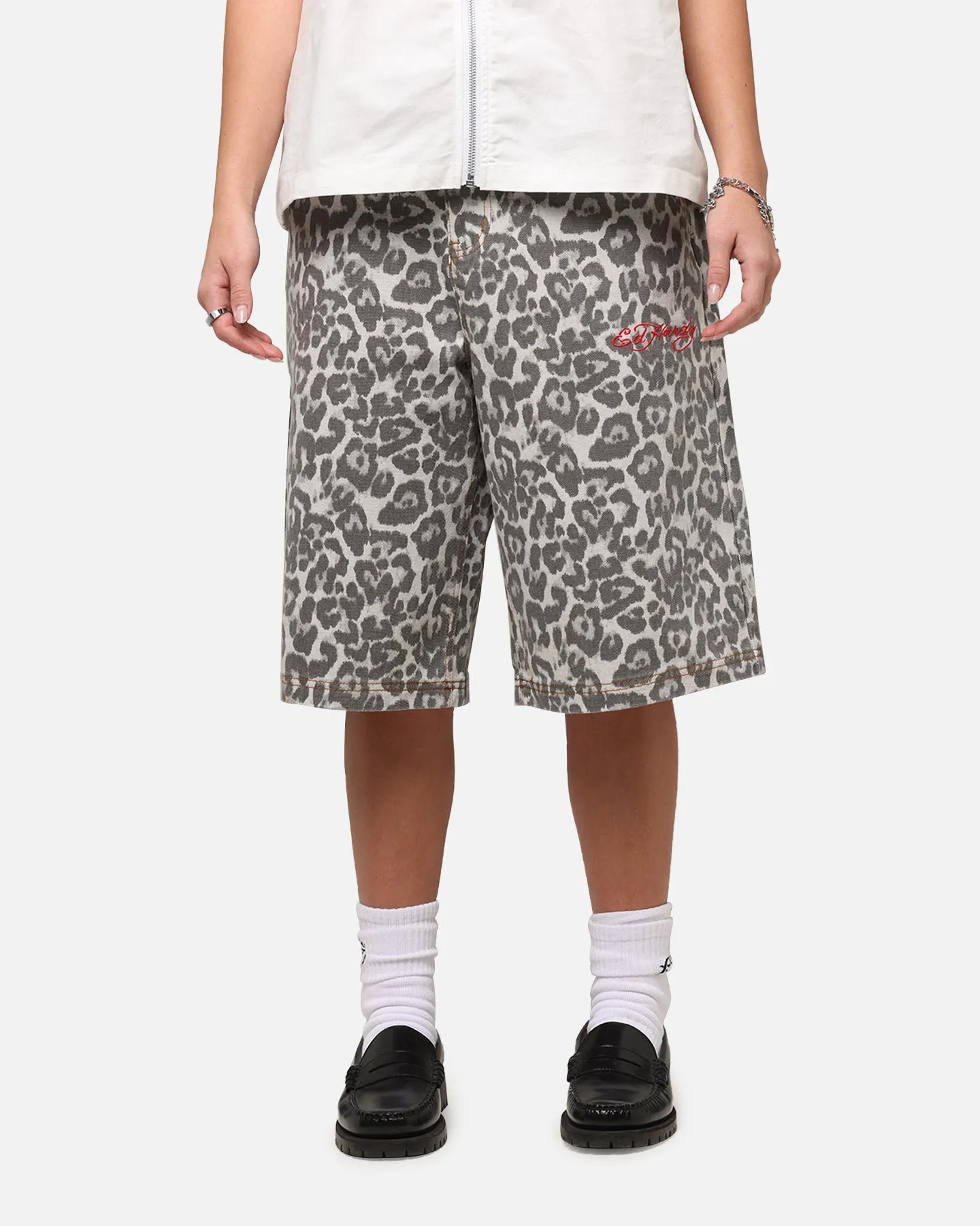 Ed Hardy Women's Leopard Jorts Leopard