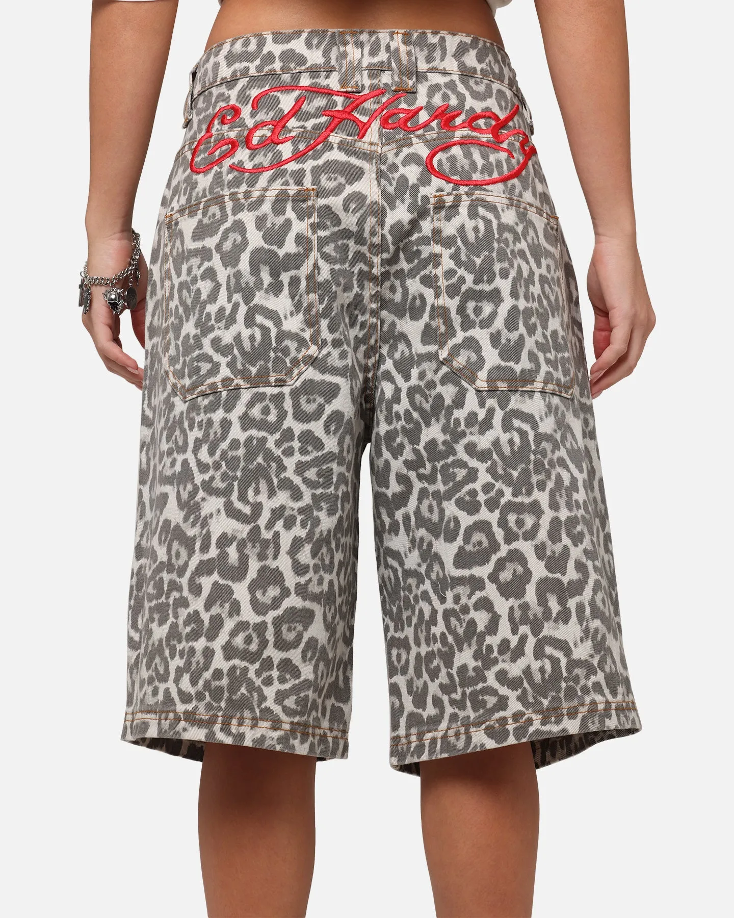 Ed Hardy Women's Leopard Jorts Leopard