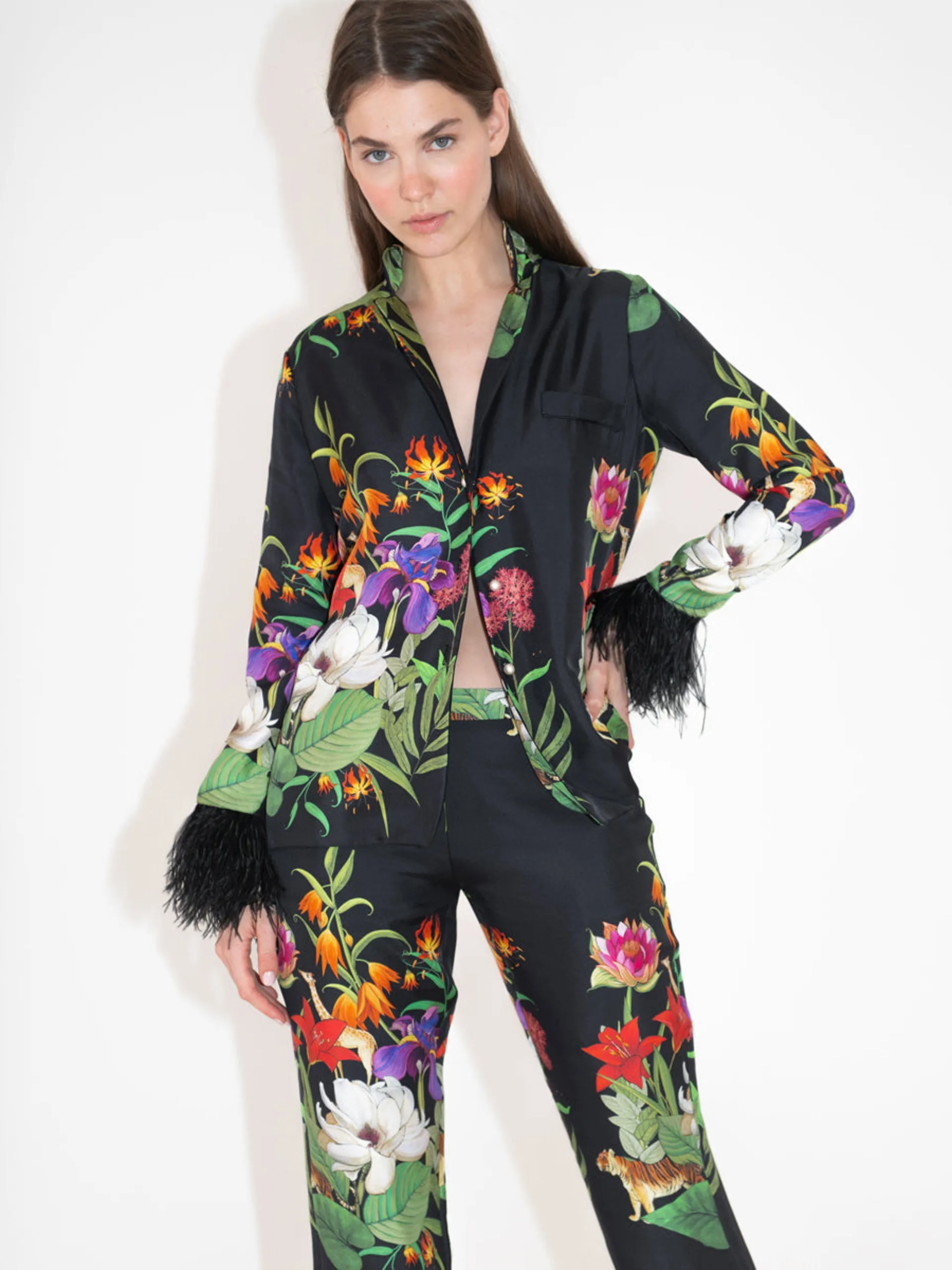 Eden twill top in safari black