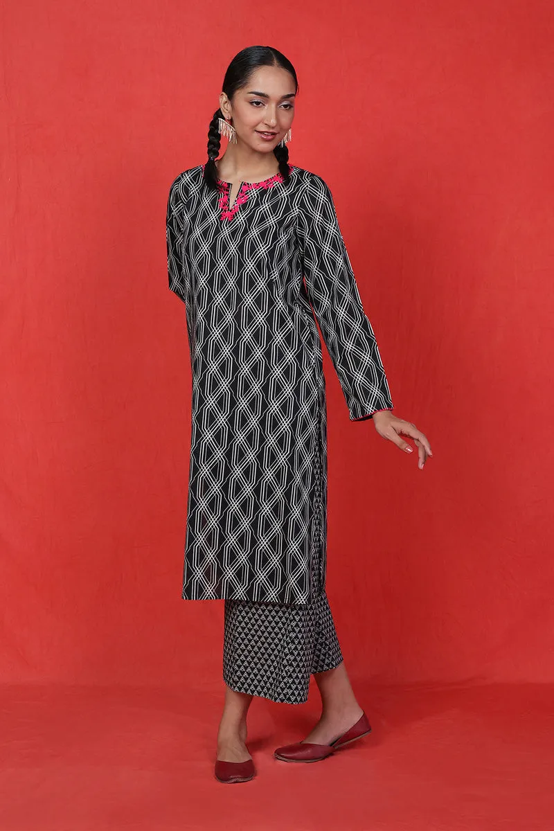 Embroidered Lakeer Set