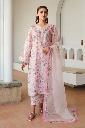 EMBROIDERED PRINTED LAWN UF-650
