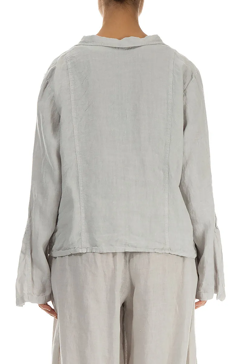 Flared Sleeves Cappuccino Linen Jacket