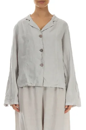 Flared Sleeves Cappuccino Linen Jacket