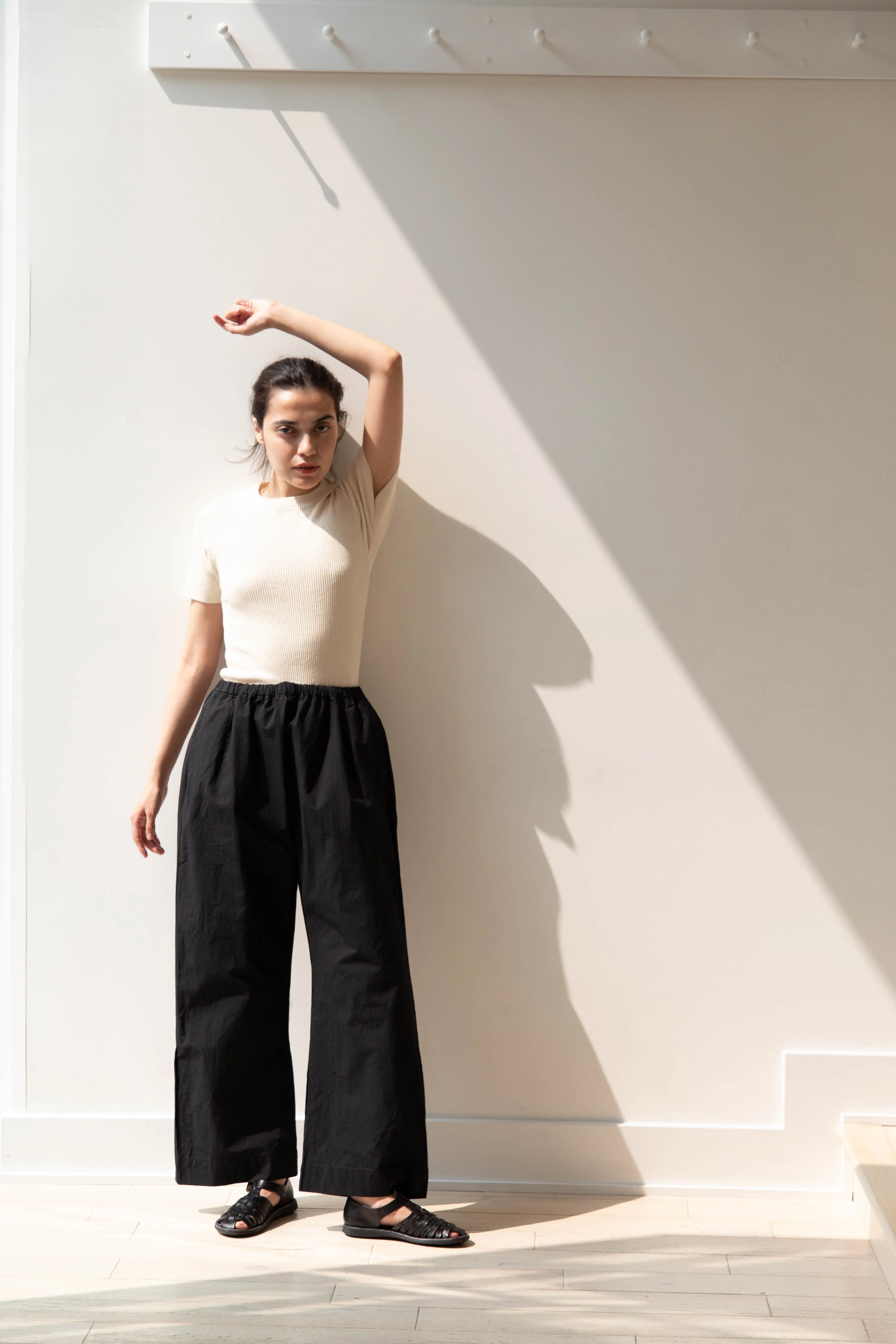 Gauze | Atelier Pant in Black Cotton