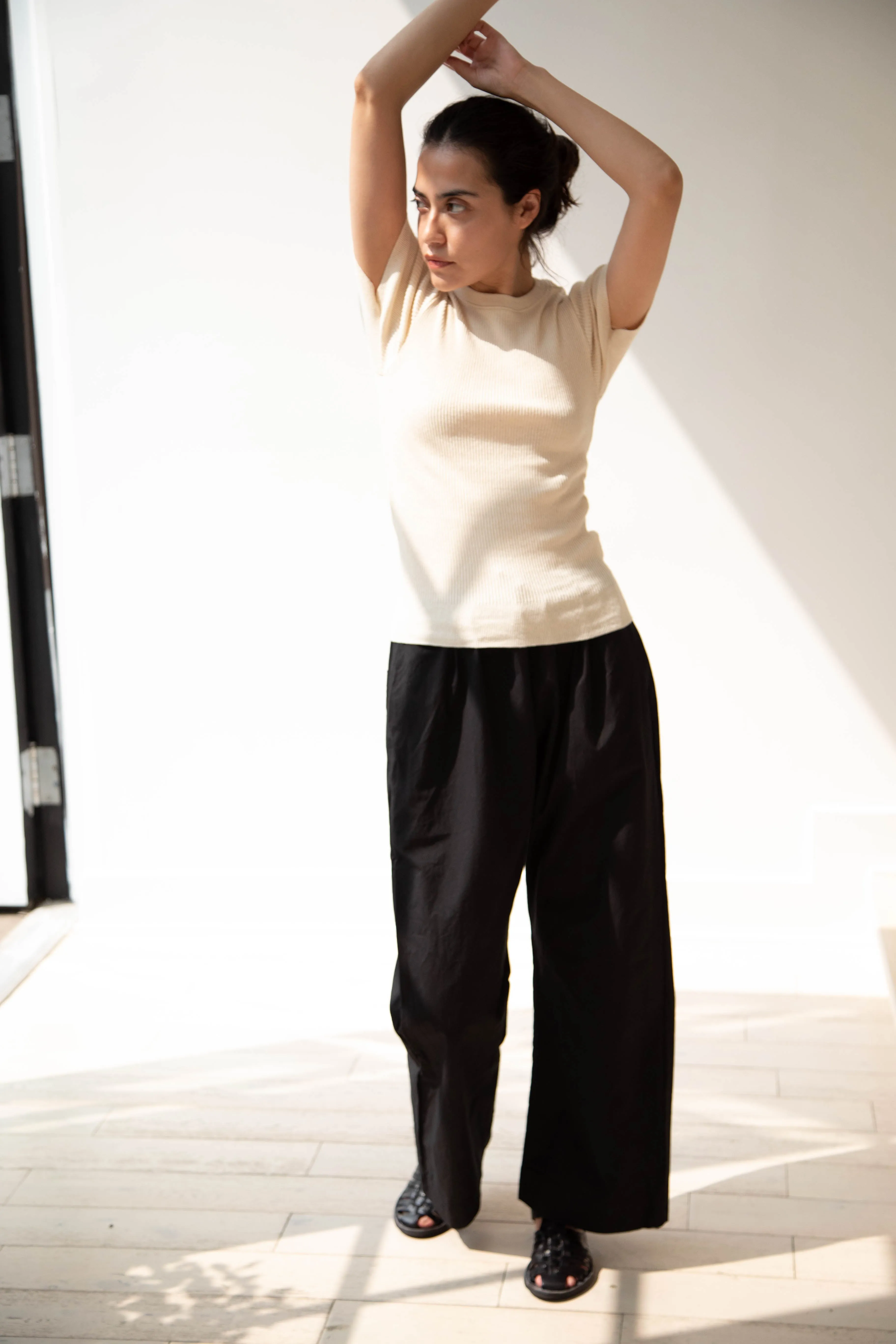 Gauze | Atelier Pant in Black Cotton