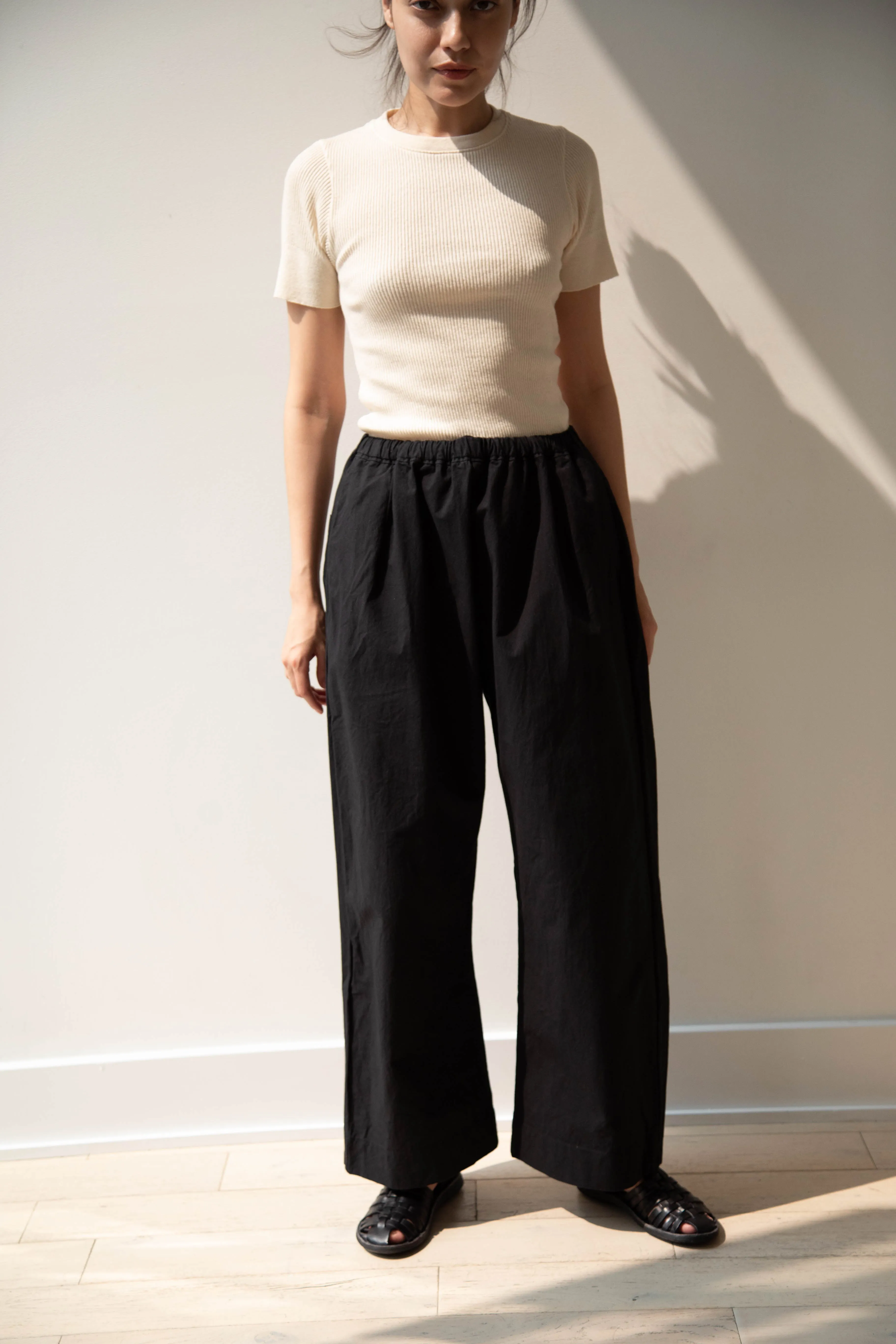 Gauze | Atelier Pant in Black Cotton