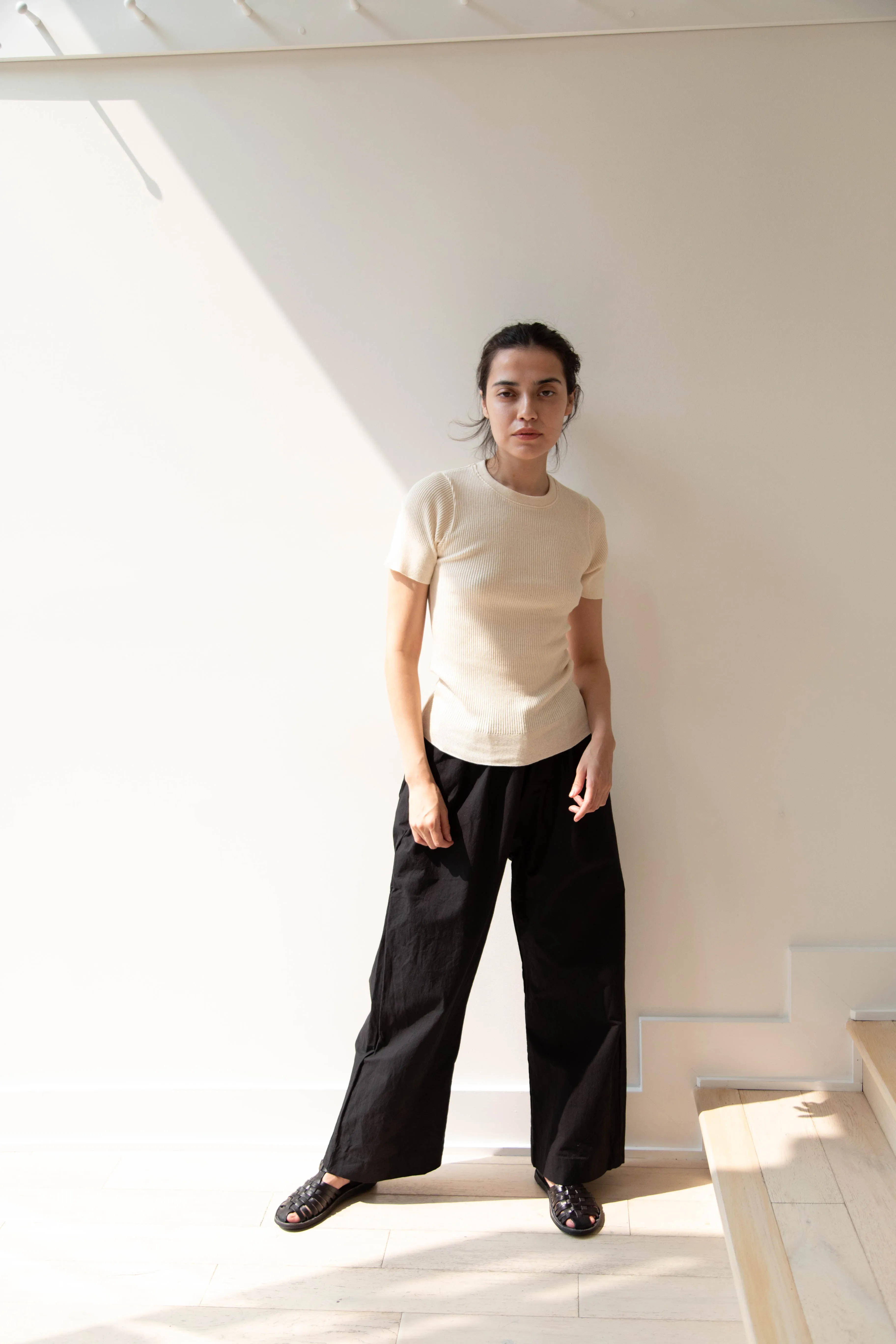Gauze | Atelier Pant in Black Cotton