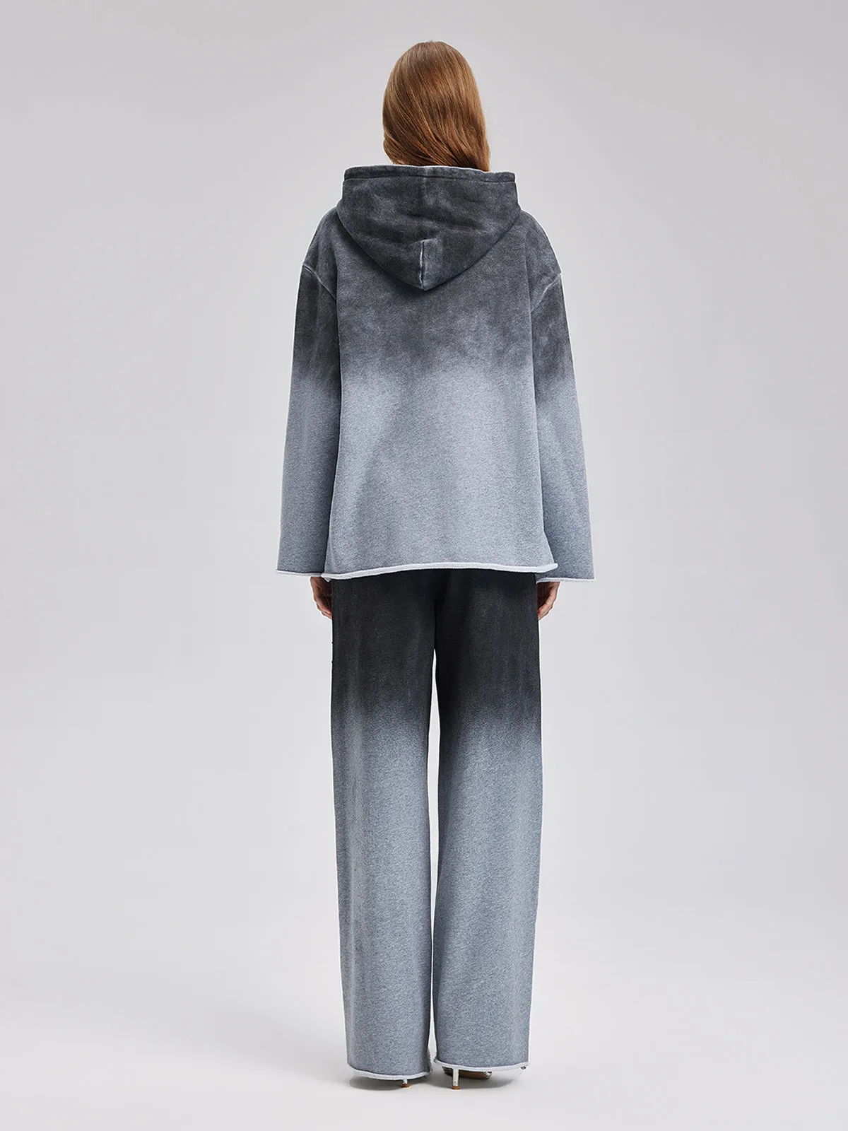 Gradient Starry Beaded Knit Pants