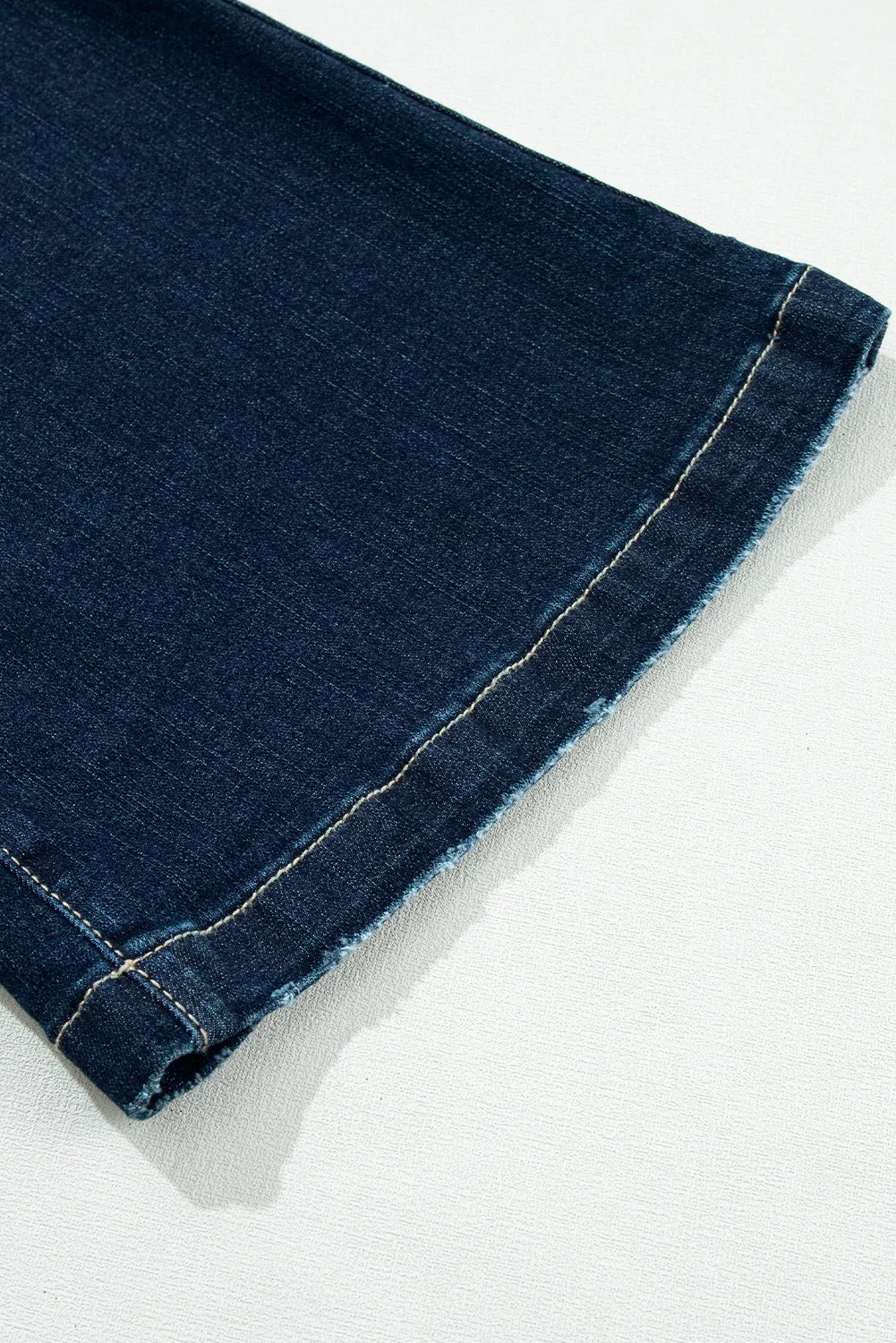 High Rise Ripped Bell Bottom Jeans
