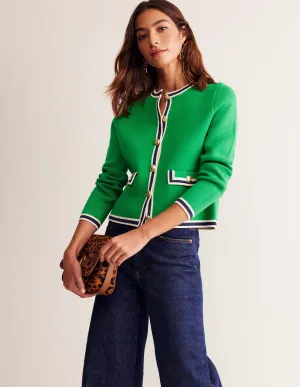Holly Knitted Jacket-Rich Emerald Green