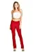 Hollywood Star Fashion Solid Foldover Solid Bootleg Flare Yoga Pants