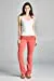 Hollywood Star Fashion Solid Foldover Solid Bootleg Flare Yoga Pants