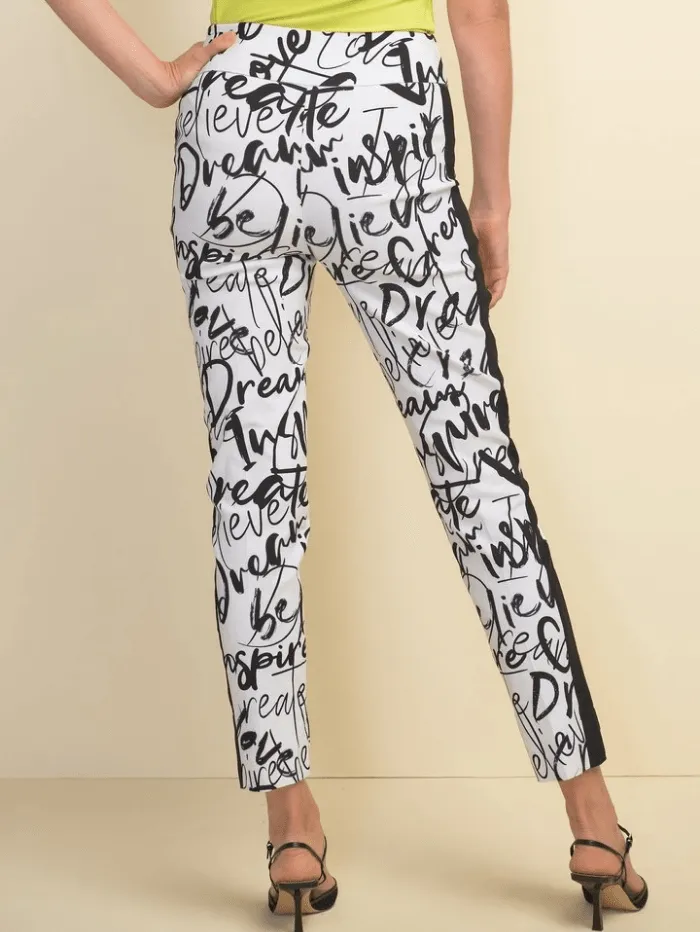 Joseph Ribkoff Graffiti Print Trousers 211044