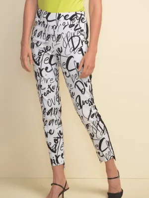 Joseph Ribkoff Graffiti Print Trousers 211044