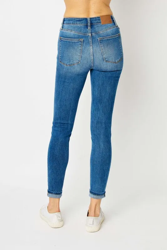 Judy Blue High Rise Cuffed Skinny Jeans