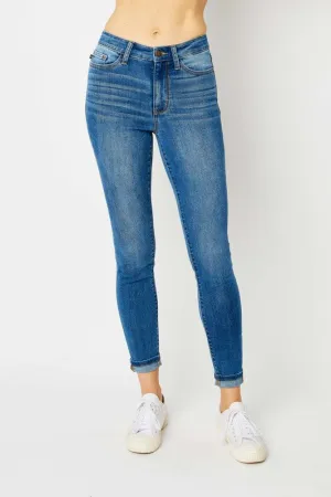 Judy Blue High Rise Cuffed Skinny Jeans