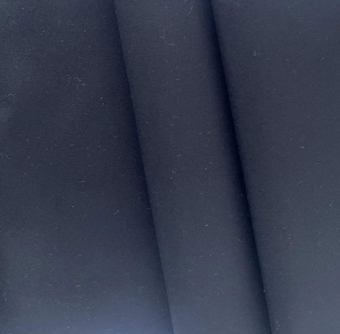 Lighter-Weight Raven Black Soft Cotton Twill (Made in Italy)