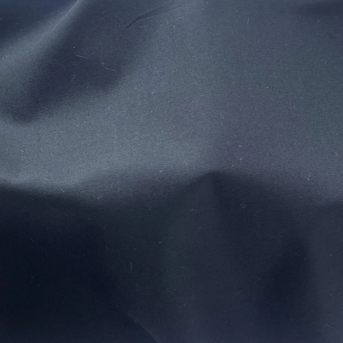 Lighter-Weight Raven Black Soft Cotton Twill (Made in Italy)