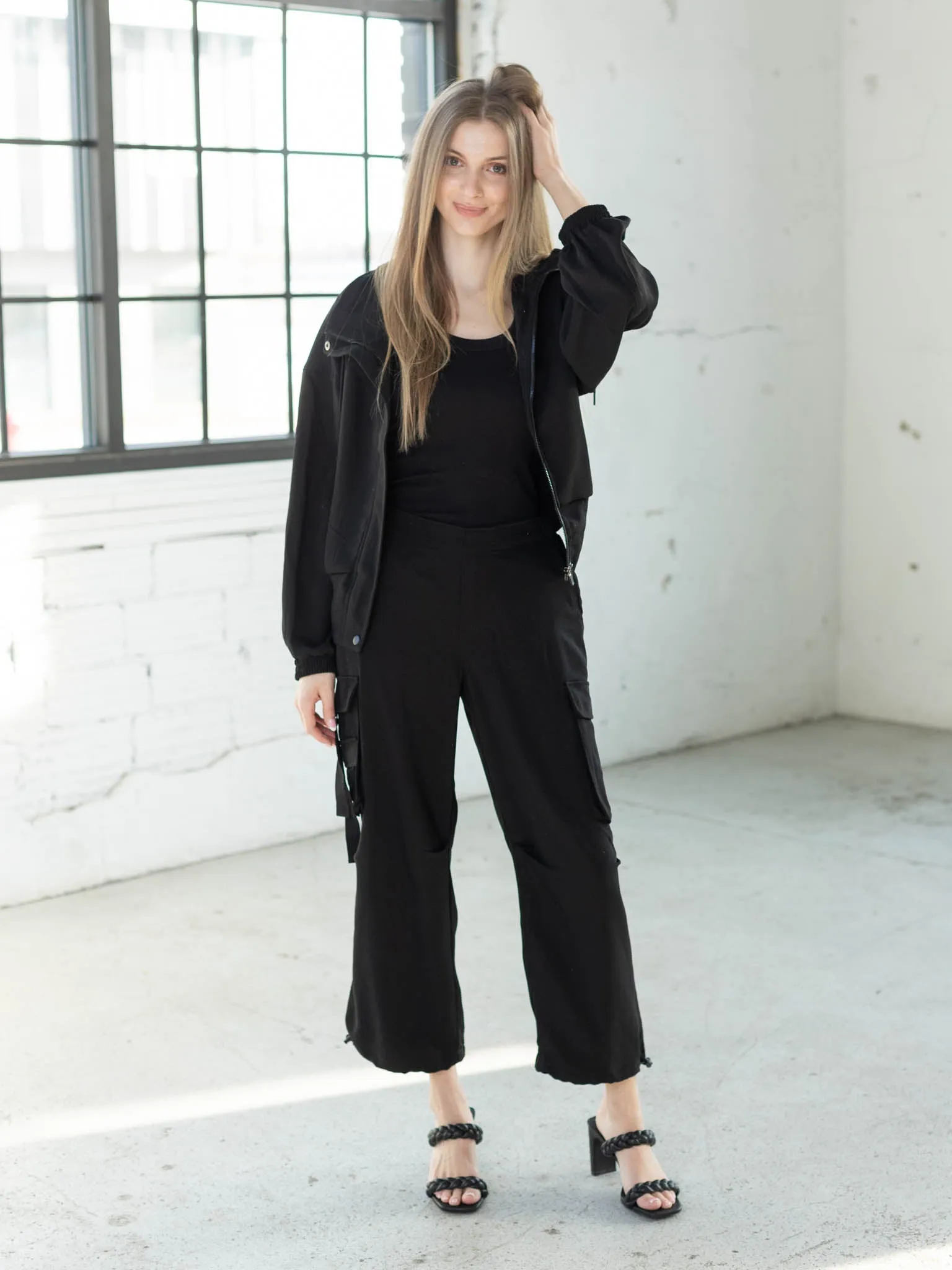 Liverpool Cinch Hem Parachute Pant