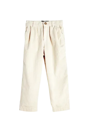 LUCY Ecru Cord - Loose Fit Cropped Jeans