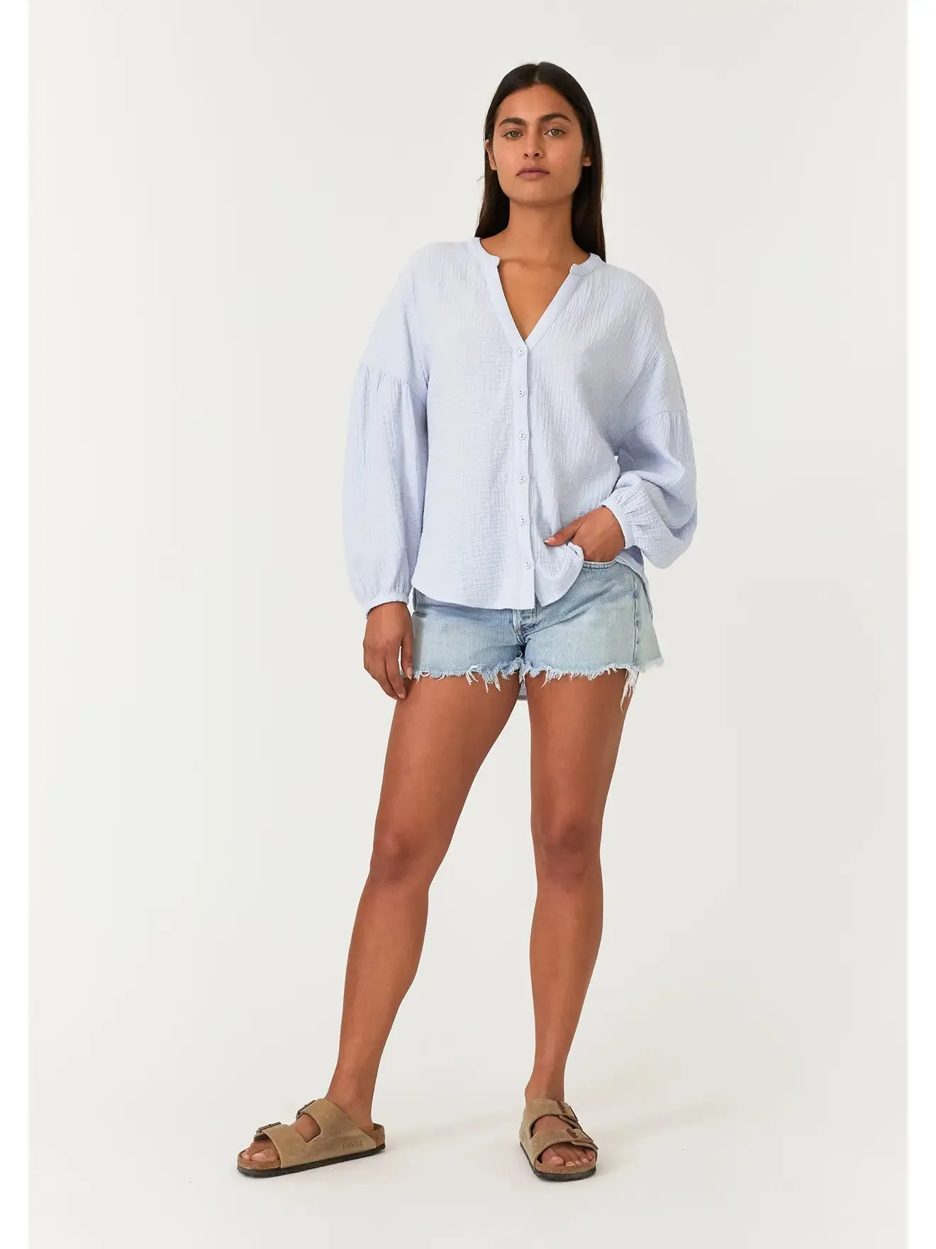 Maggie Long Sleeve Button Down Blouse