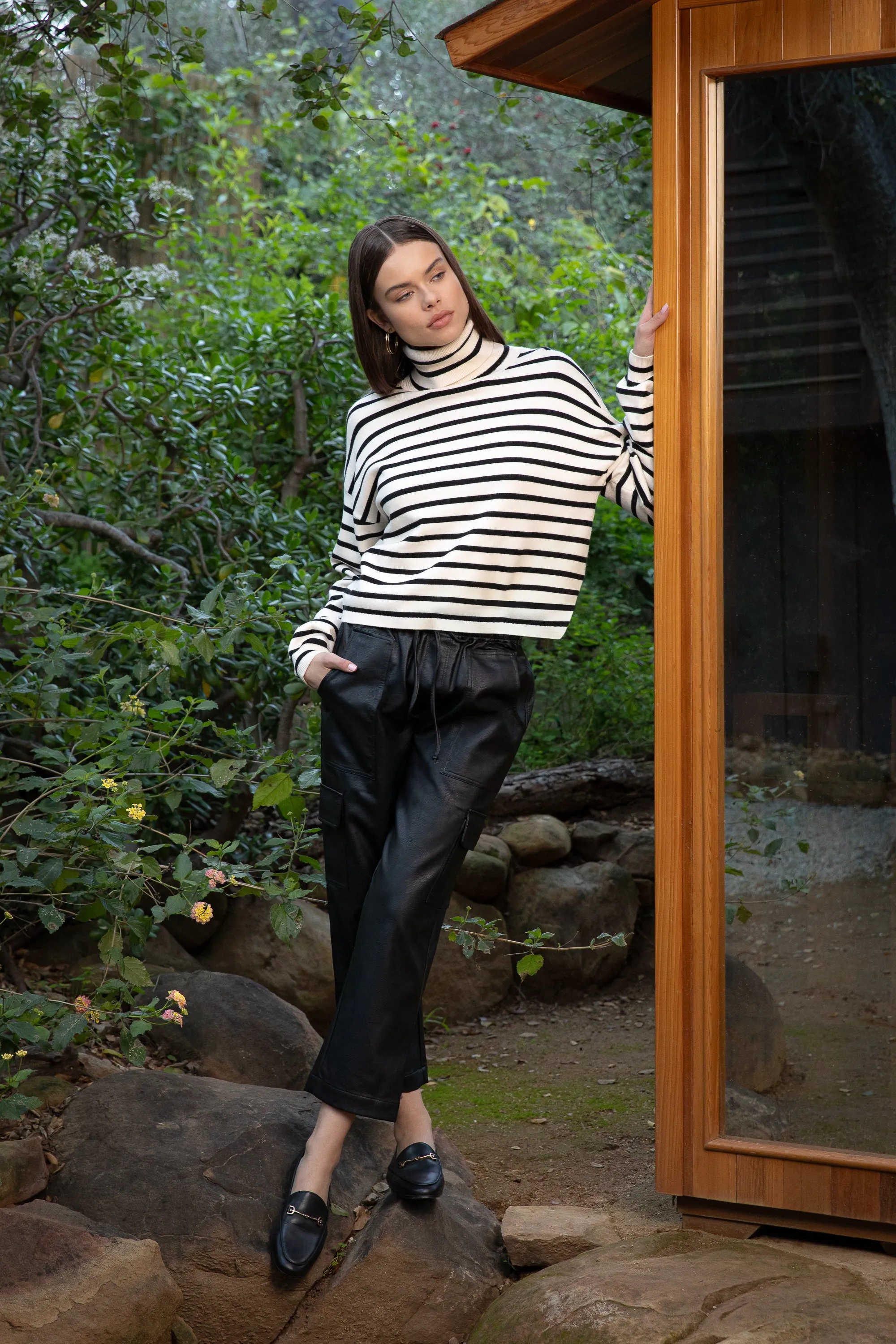 Mario Black Vegan Leather Pants