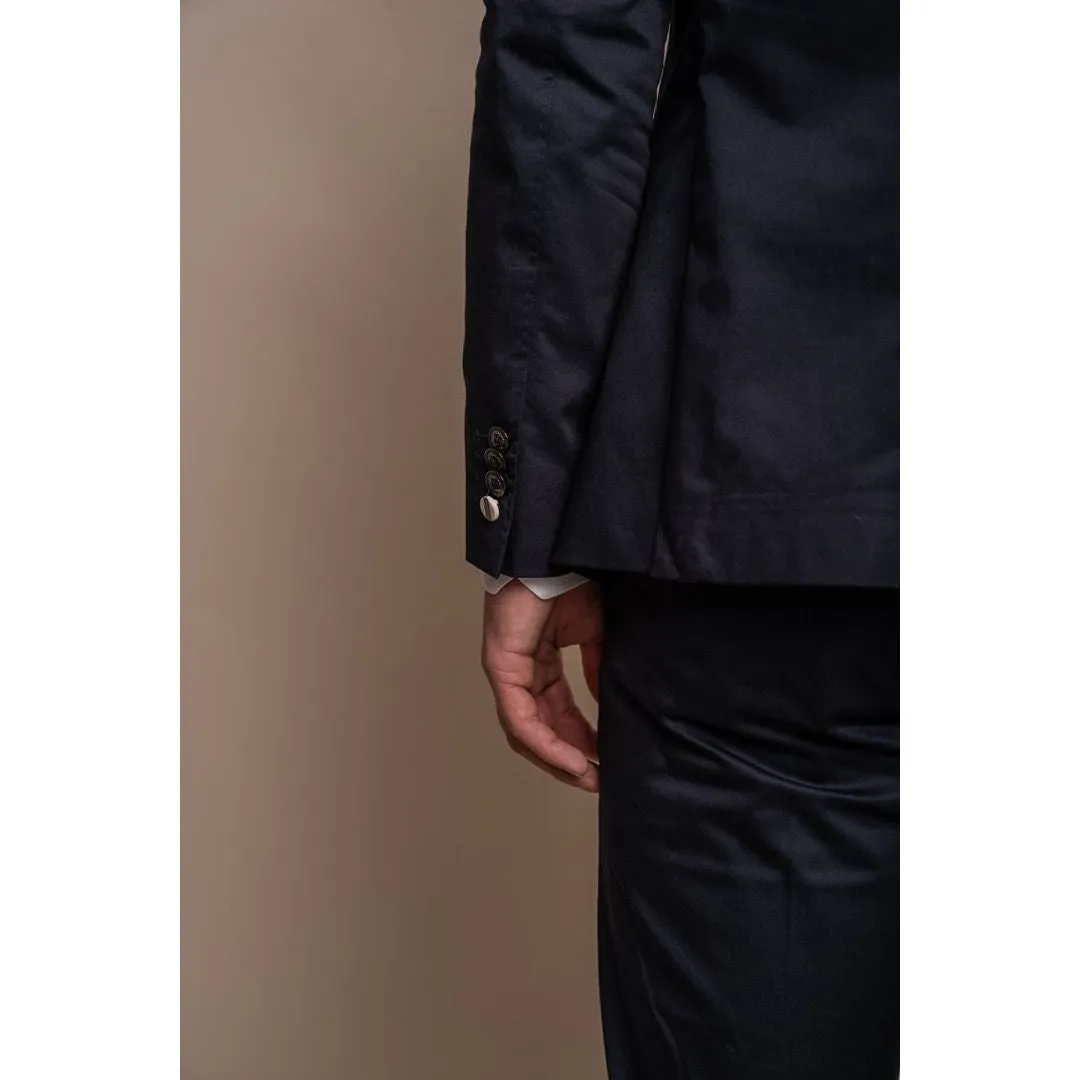Mario - Men's Classic Summer Navy 2 Piece Suit