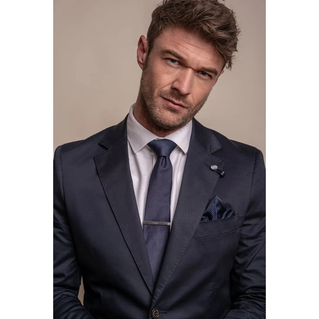 Mario - Men's Classic Summer Navy 2 Piece Suit